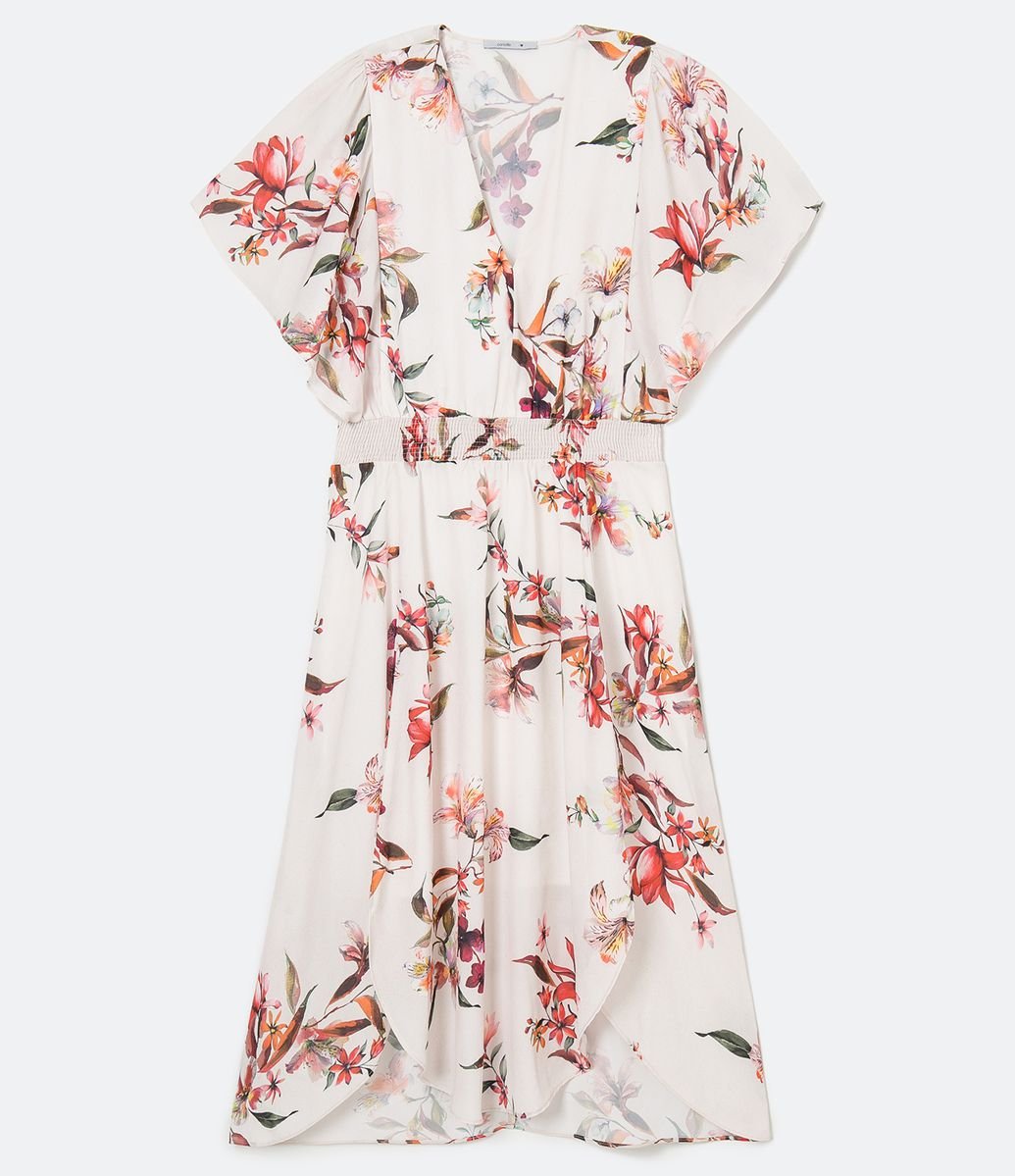 vestido floral midi renner