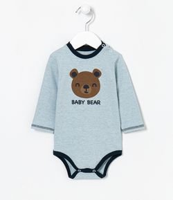 Body Infantil Estampa de Urso - Tam 0 a 18 meses