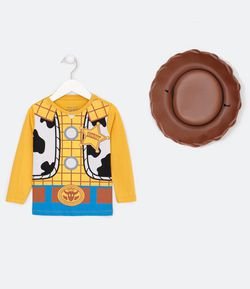 Camiseta Infantil Estampa Woody Toy Story com Chapéu - TAM 2 a 5 anos
