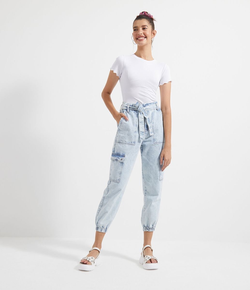 calça jogger jeans feminina renner