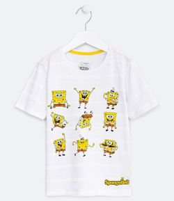 Camiseta Infantil Estampas do Bob Esponja - Tam 3 a 10 anos