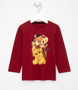 Camiseta Infantil Estampa Rei Leão - Tam 1 a 5 anos
