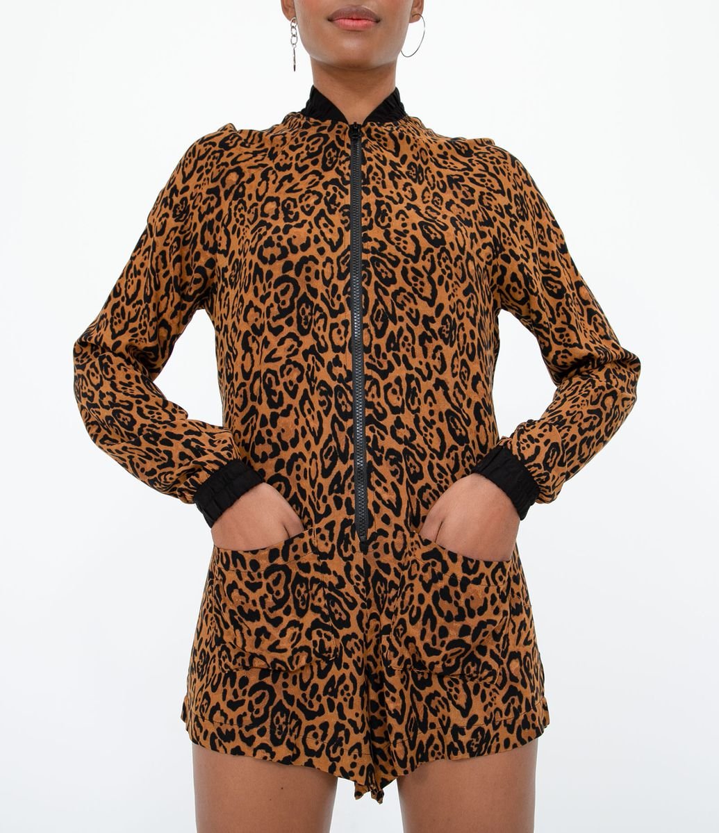 jaqueta animal print renner