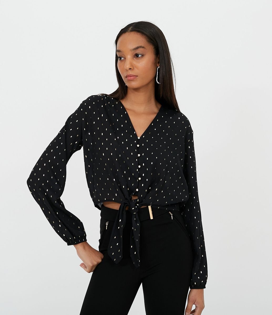 blusa manga longa renner