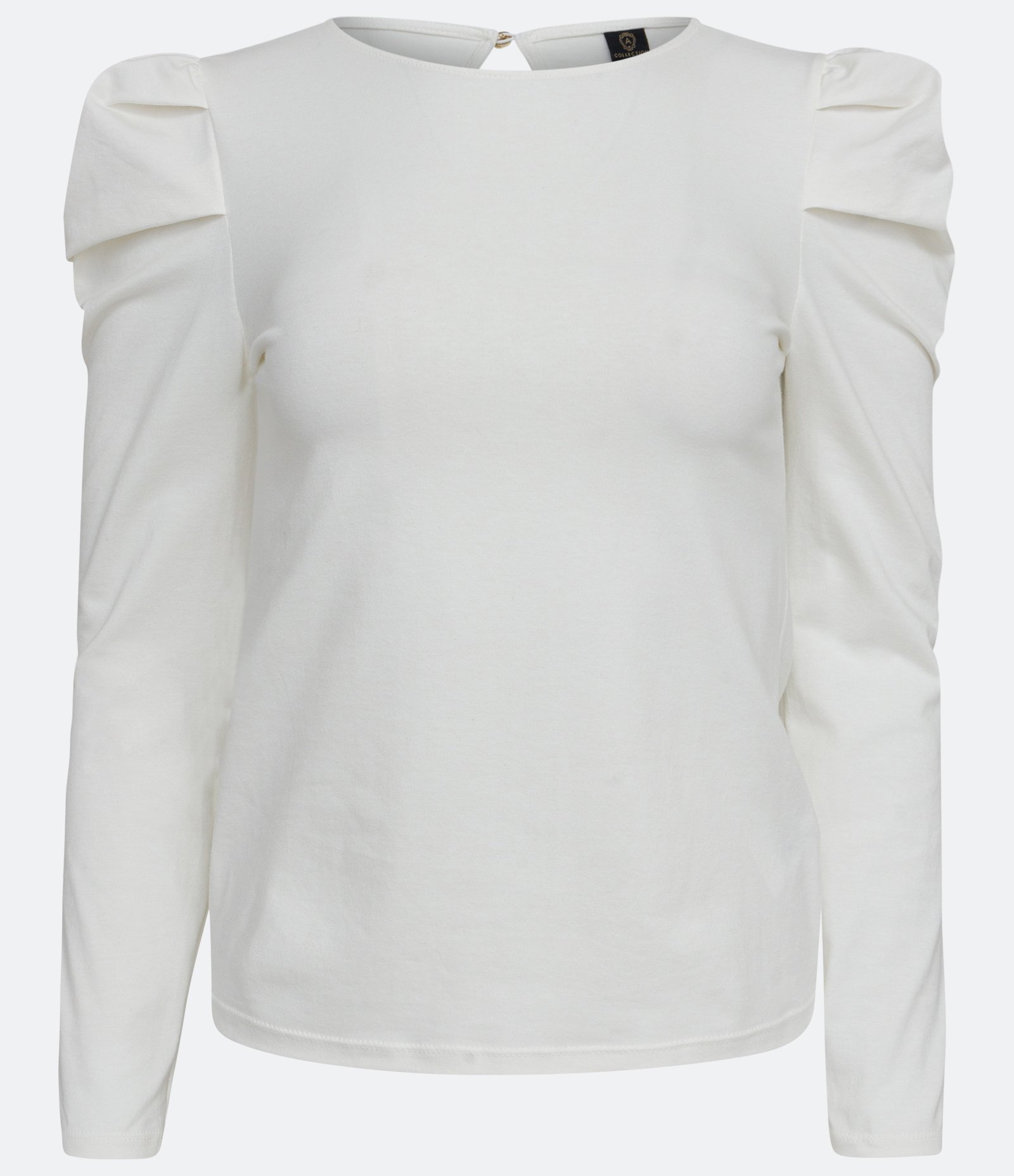 Blusa em Cotton com Manga Bufante Branco Neve 1