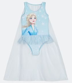 Maiô Infantil Elsa Frozen 2 - Tam 2 a 10 anos