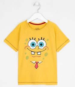 Camiseta Infantil Estampa Bob Esponja - Tam 3 a 10 anos