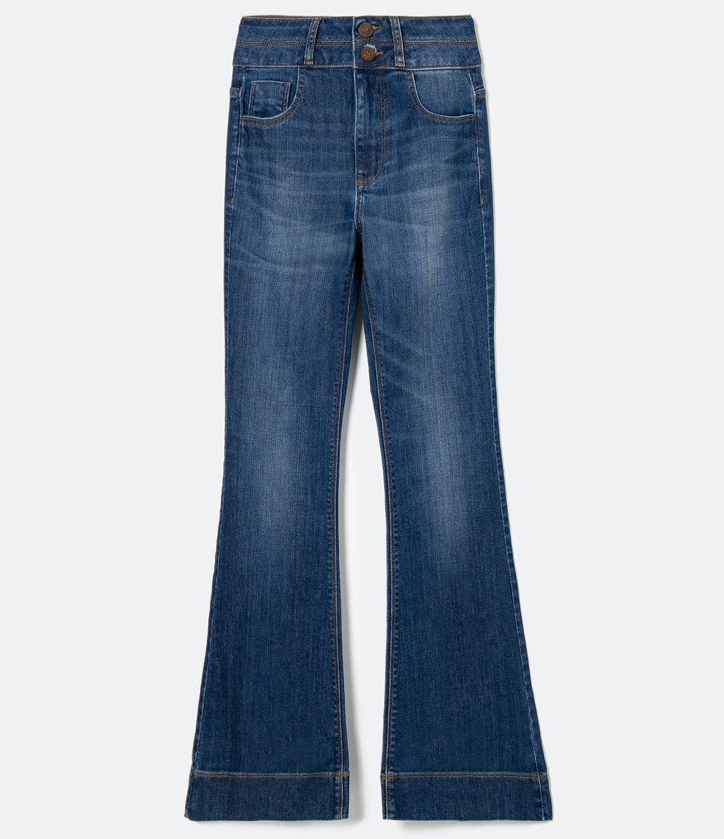 calça flare jeans renner