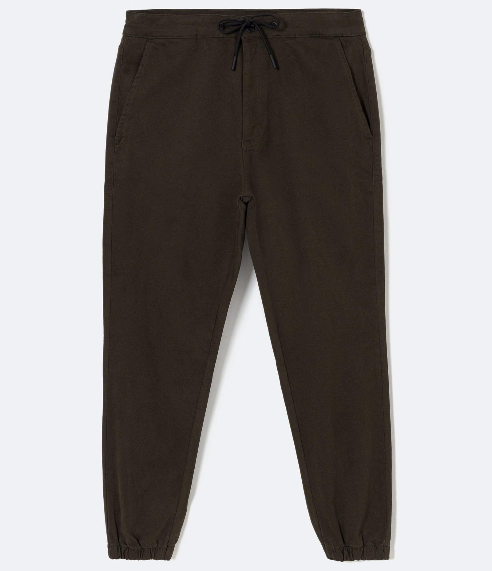 Calça Jogger em Sarja com Amarração na Cintura 1