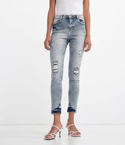 Calça Jeans Skinny Marmorizados 