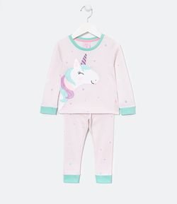 Pijama Infantil Ribana Estampa Unicórnio - Tam 1 a 4 anos