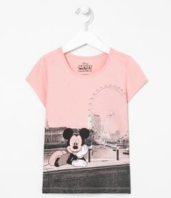 Camiseta Infantil Estampa do Mickey - Tam 5 a 14 anos