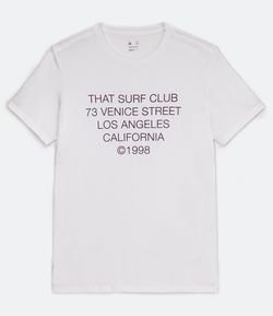 Camiseta Manga Curta com Lettering  "That Surf Club"