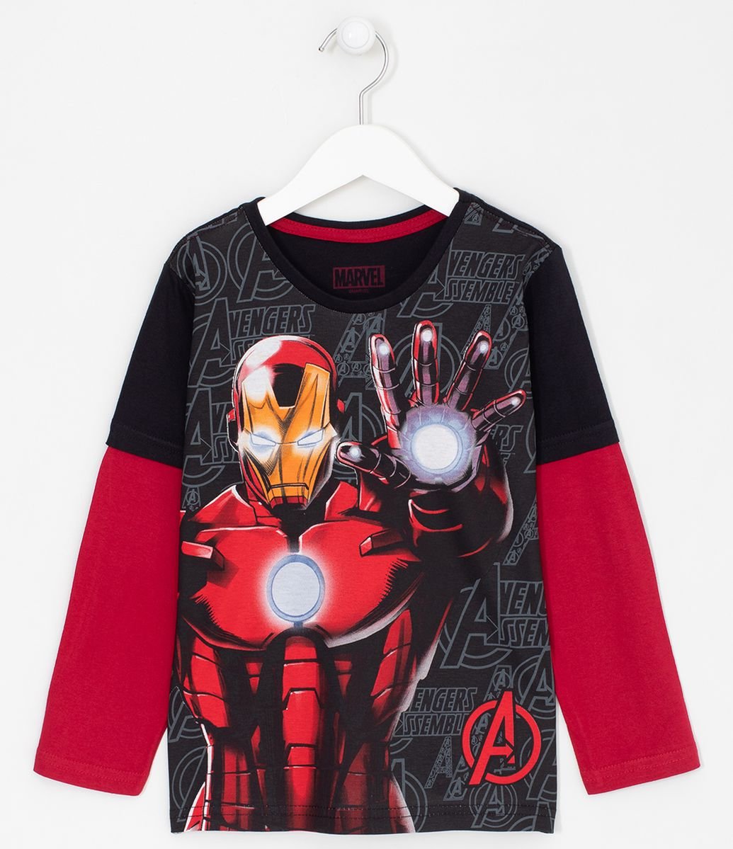 camiseta infantil do homem de ferro