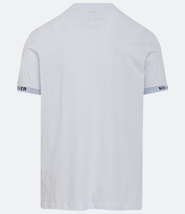 Camiseta Regular em Meia Malha com Lettering Authenticity Branco 6