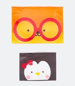 kit 2 Nécessaires Estampa Localizada Buddies