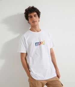 Camiseta Manga Curta com Estampa Mood