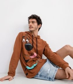 Camiseta Manga Longa com Estampa Scooby Doo