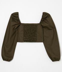 blusa manga princesa renner