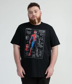 Camiseta Manga Curta com Estampa Homem Aranha