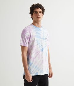 Camiseta Manga Curta Estampa Tie Dye