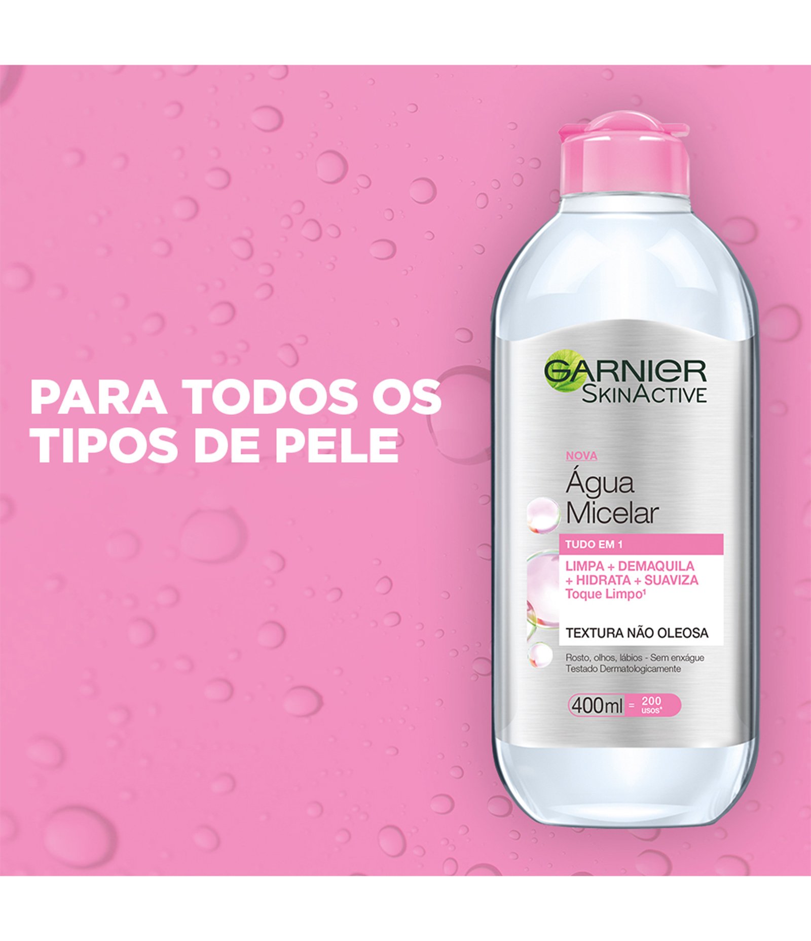 Água Micelar Garnier SkinActive Tudo em 1, 400ml 400ml 5