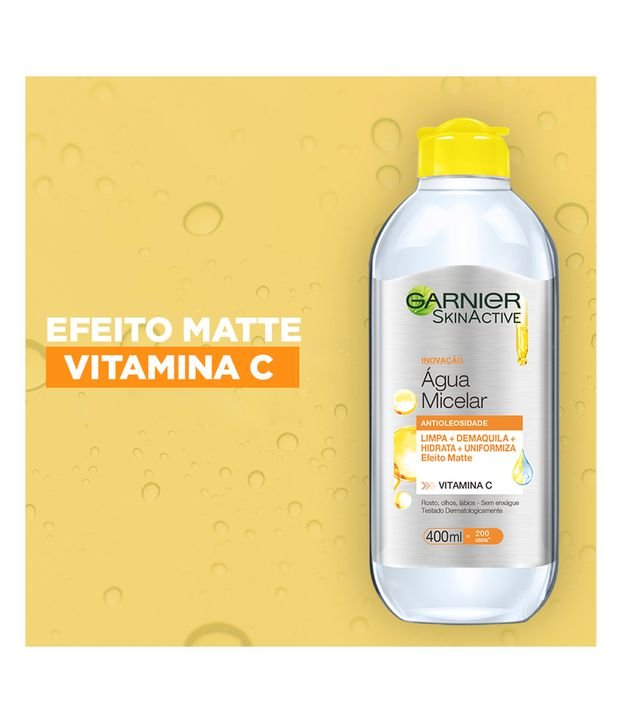 Água Micelar Garnier SkinActive Antioleosidade Vitamina C, 400ml 400ml 5