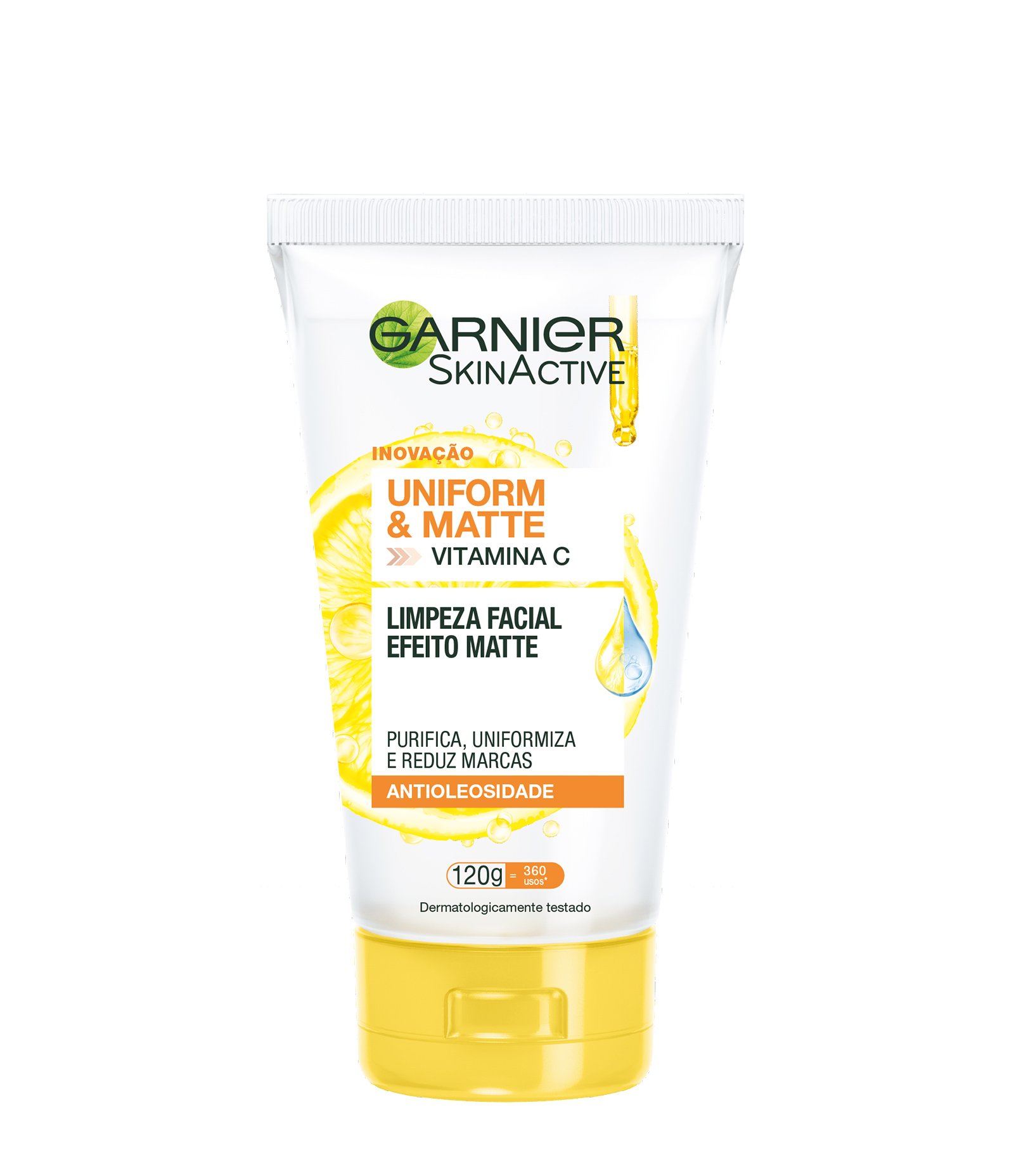 Limpeza Facial Garnier Uniform & Matte Vitamina C Antioleosidade 120g 1