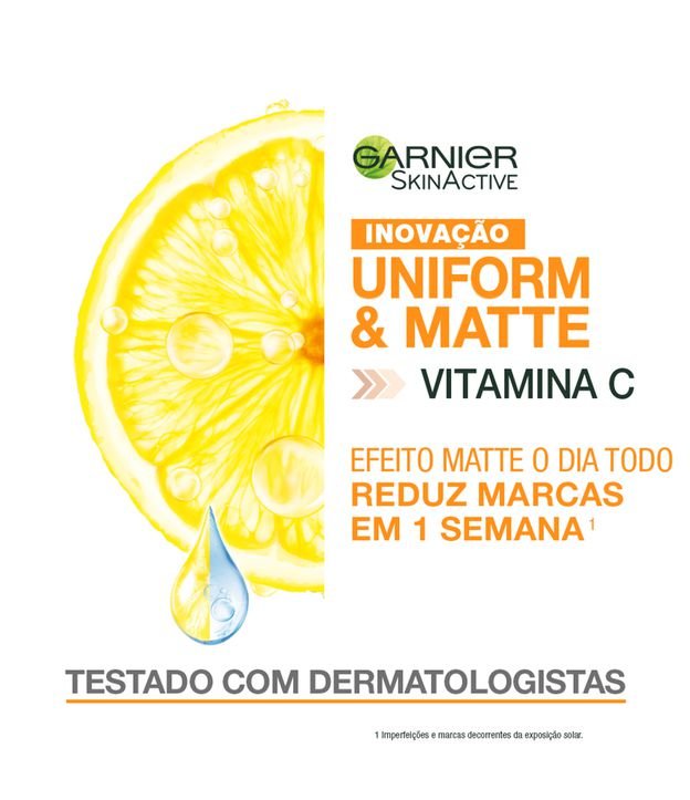 Protetor Hidratante Facial Garnier Uniform & Matte Vitamina C FPS 30, 15g 15g 4