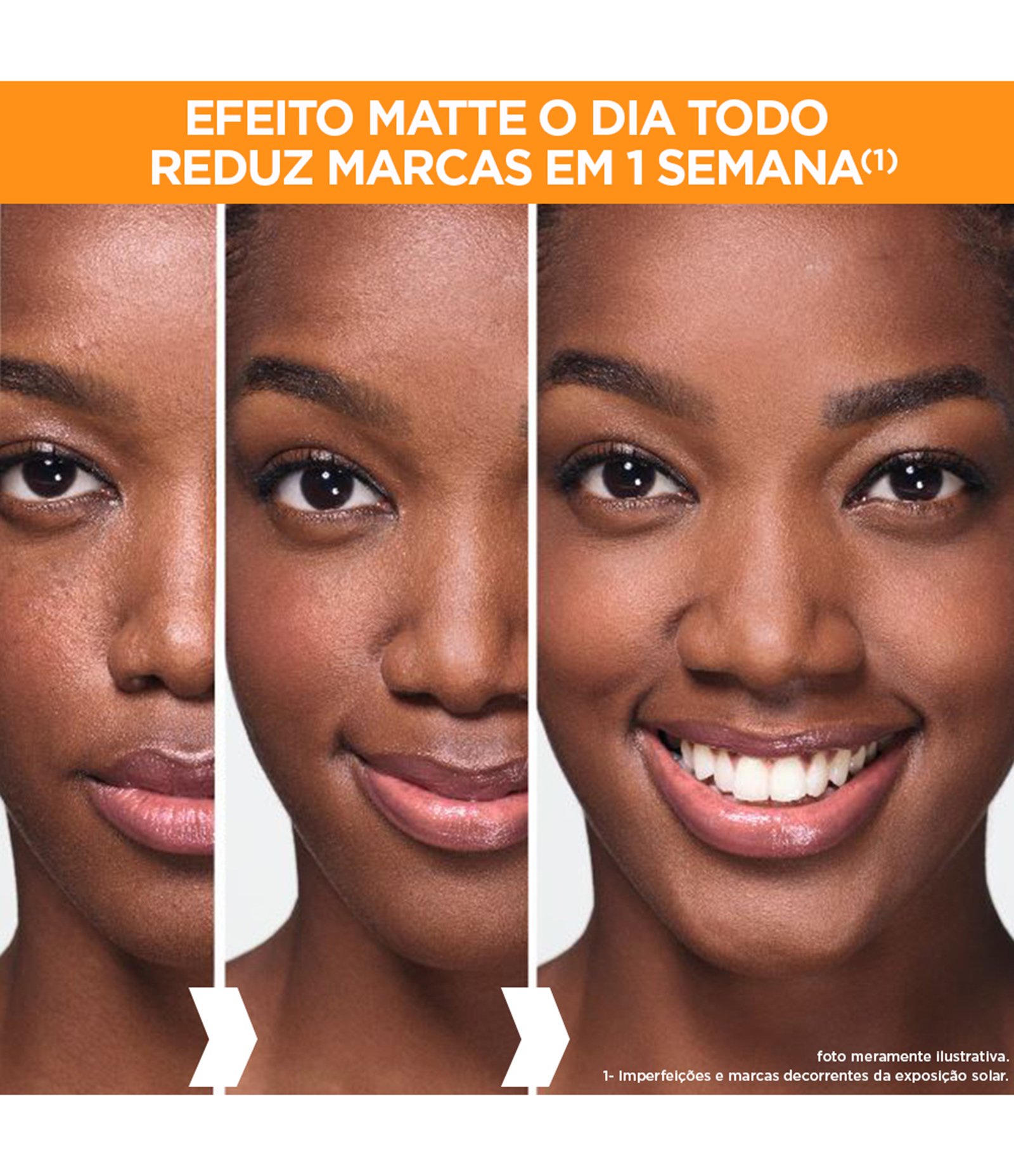 Protetor Hidratante Facial Garnier Uniform & Matte Vitamina C FPS 30, 40g 40g 3