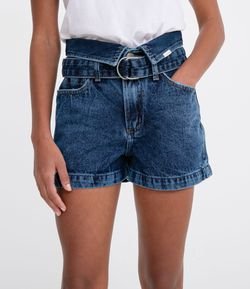 Short Curto em Jeans com Cinto