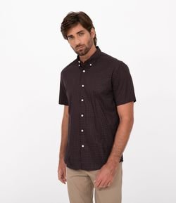 Camisa Classic Manga Curta Estampa Poá