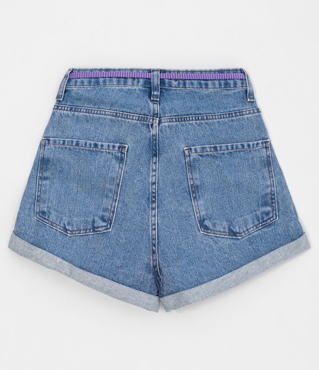 Short jeans liso mom Clearance
