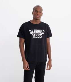 Camiseta Lisa Manga Curta Blessed Mess