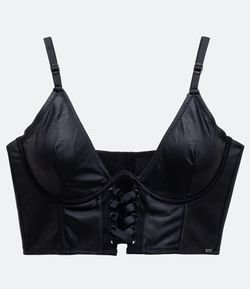 Sutiã Alongado sem Bojo com Aro Estilo Corset - Renner