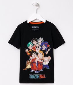 Camiseta Infantil Estampa Dragon Ball - Tam 5 a 14 anos