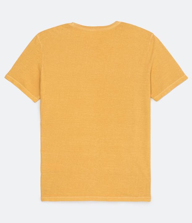 Camiseta Manga Curta com Efeito Estonado | Marfinno | Amarelo | P