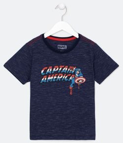 Camiseta Infantil Estampa do Capitão América - Tam 5 a 14 anos