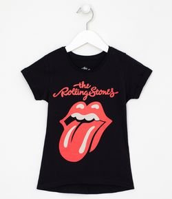 Blusa Infantil Estampa Rolling Stones - Tam 1 a 14 anos