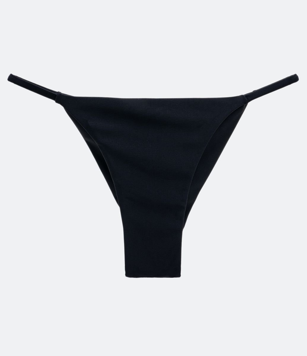 Biquíni Calcinha String sem Estampa Preto