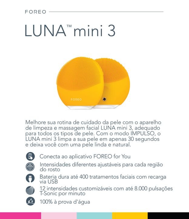 Aparelho de Limpeza Facial Foreo Luna Mini 3 Sunflower Yellow