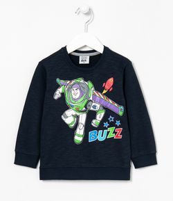 Blusão Infantil em Moletom Estampa Buzz Toy Story - Tam 1 a 5 anos