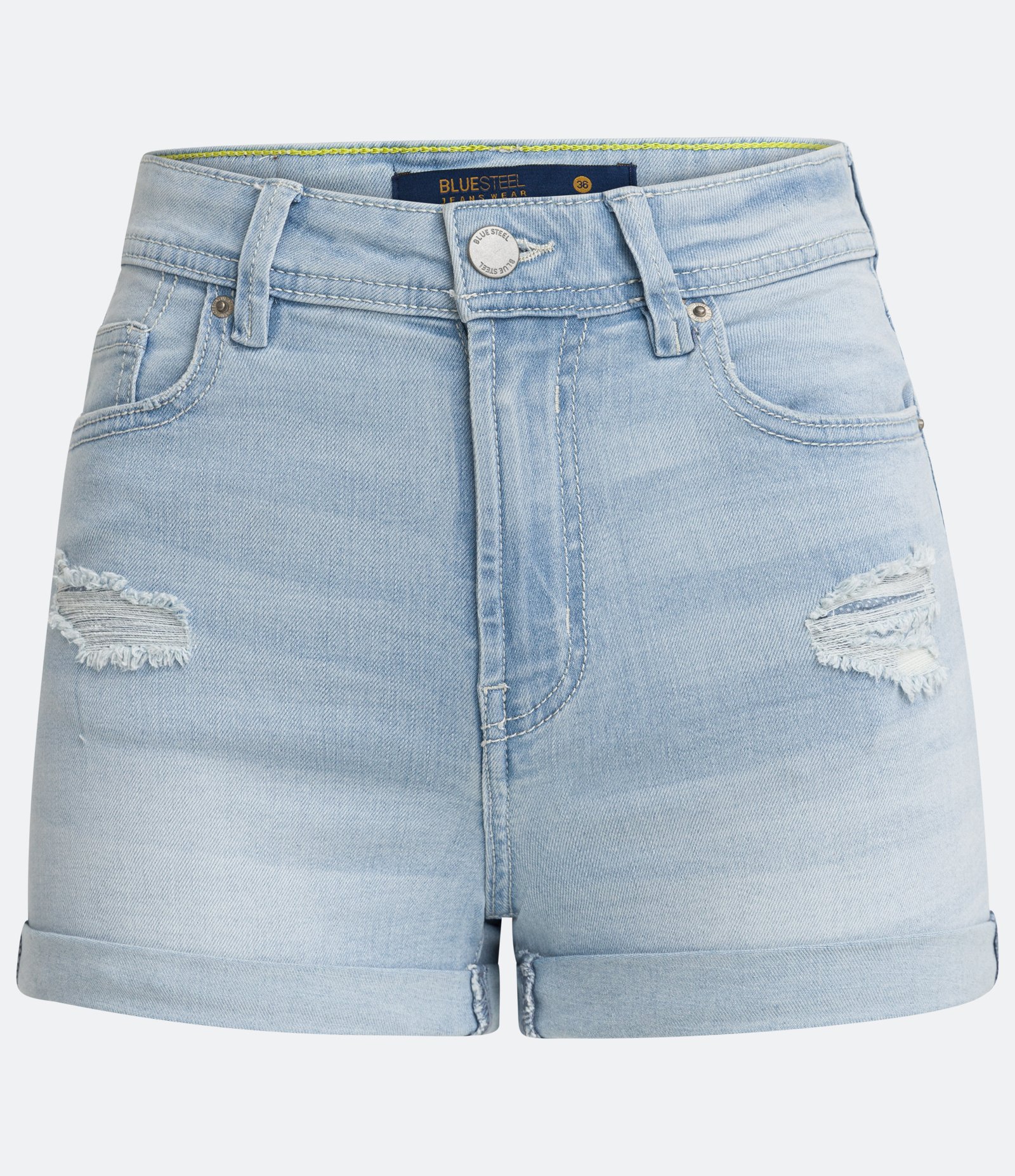 Short Hot Pants em Jeans com Barra Dobrada Azul 7