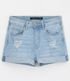 Imagem miniatura do produto Short Recto Jeans Liso con Gastados  Azul 6