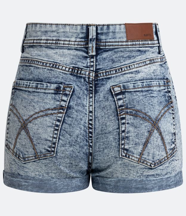 Short Hot Pants em Jeans com Barra Dobrada Azul 8