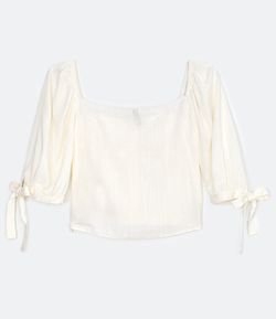 blusa manga princesa renner