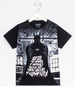 Camiseta Infantil Estampa do Batman - Tam 3 a 10 anos