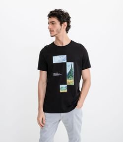 Camiseta com Estampa Wheat field