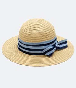 Chapéu de Palha Liso Panamá com Aviamento 