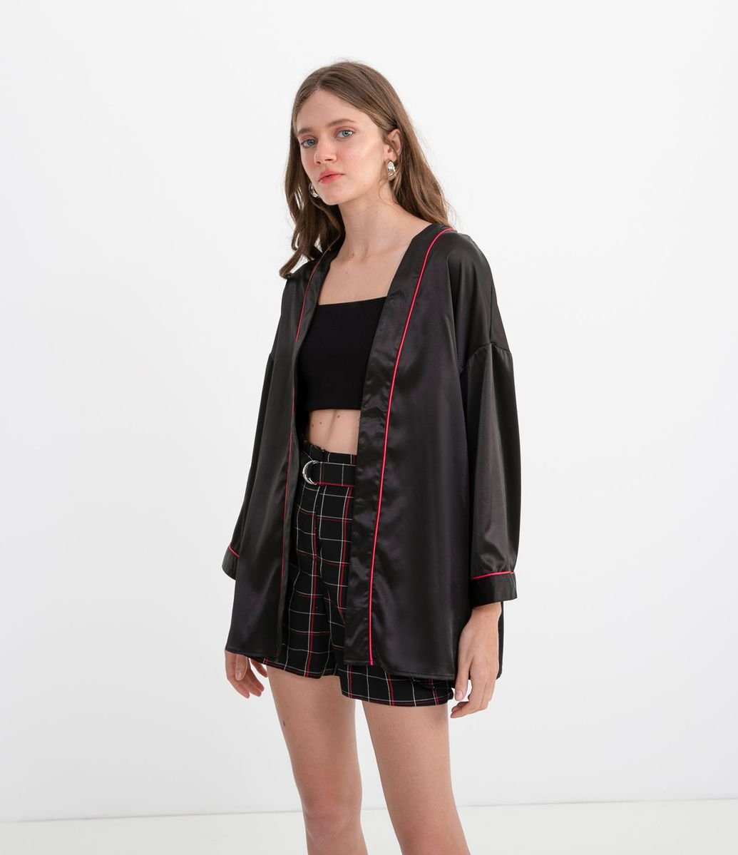kimono alongado feminino